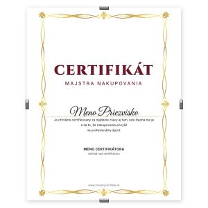 Certifikát Majstra Nakupovania
