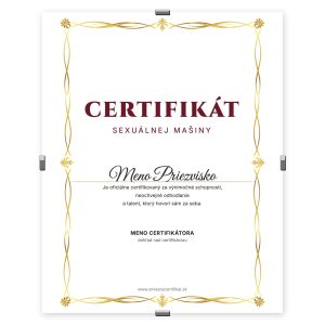 Certifikát Sexuálnej Mašiny